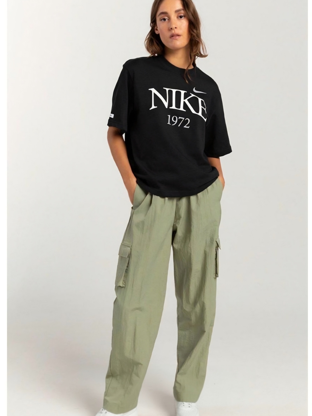 Nike Olive Cargo Joggers with Relaxed Cut